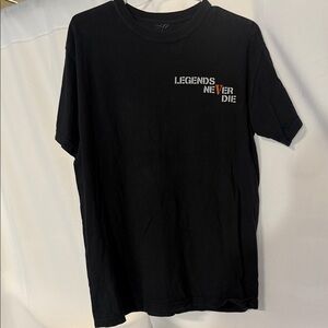 Legends Never Die Black Graphic Tee